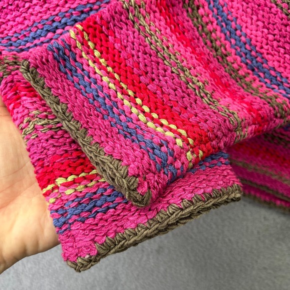 SIGRID OLSEN SPORT Sweater Womens L Large Pink Striped Pullover Casual Multi - Picture 5 of 11